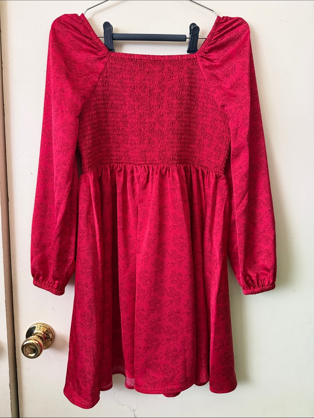Epic Threads Red Long-Sleeve Smocked Girls Dress
